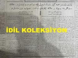 Osmanlıca Yeni Turan Gazetesi, Orijinal Dönem Basım - 4 Şubat 1923 - Sayı: 80 - Hicri: 17 Cemaziyelahir 1341 - Rumi: 4 Şubat 1339 - Gazi Reisimizin Bu Gece Balıkesir'e Müteveccihen Hareket Buyurmak Tasavvurundalar. Bu Babda Henüz Kat'i Karar Mevcut Değildir - Lord Kürzon'un Kat'i Ricatlerinden Muahedename Bir Ültimatom Değildir - Midilli Adası'nda Günde Elli Şehit, Sefiller Midilli Müslümanlarını İmhaya Başladılar - İsmet Paşa Mühlet İstemiş Olduğu Halde Teshilen Feragat Eylemiştir - Gazi Reisimiz Cuma Günü Beş Bin İzmirli İle Musahabede Bulunmuşlardır. Halkın Suallerine Büyük Bir Alaka İle Yedi Saat Cevap Vermişlerdir. Büyük Mustafa Kemal Hürriyet-i Hakikiye Aşık Halkın Bizzat Kendisidir. Gazi Paşamızın Cuma Günü İrad Buyurdukları Hitabe 9,5 Saat Kadar Bir Müddet Devam İle 286 Sahife Kadar Beyanı İhtiva Eylediğinden Hülasatü'l-hülasa Olarak Paşamızın Sorulan Suallere Verdikleri Cevapları Derc Eylemekte Muztar Kalıyoruz - İsmet Paşa Hazretlerinin Kürzon'a Cevabı