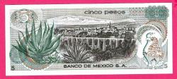 MEXICO 5 PESOS 1972 PICK 62 C UNC (TK 18 705) ÇİL