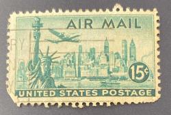 Amerika Birleşik Devletleri Pulu - USA Stamp - Postadan Geçmiş Pul Filateli - Damgalı - ÖZGÜRLÜK ANITI - NEW YORK ŞEHRİ TEMALI PUL, 15 PARA - YABANCI PULLAR-NOSTALJİK DOĞUM GÜNÜ HEDİYESİ