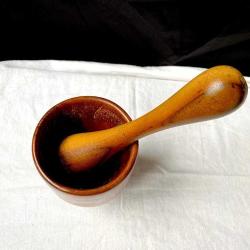 Nostaljik El Üretimi Ahşap Baharat Havanı