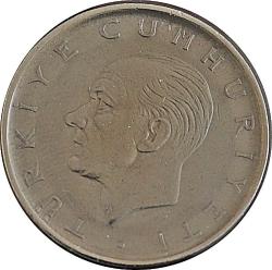 Türkiye Cumhuriyet 1967 Yılı 1 Lira Kenar Yazısı Turaya Göre Düz (0162)