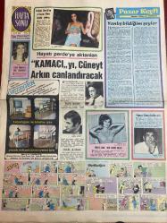 HAFTASONU GAZETESİ DOĞUM GÜNÜ HEDİYESİ - 5 MART 1972 - SAYI: 266 - 6 SAYFADIR -MURAT 124 REKLAMI -Ayşe Abla-Azmi Nihad-Deniz Yülften-İlhan Kubilay-Derin Yavuz-İzzet Altınmeşe-Rana Alagöz-Baki Tamer-Mustafa Sağyaşar-Nihat Göksel-Sayra Ünal-Ümit Sakarya-Ümit Şahaloğlu-İra Fürstenberg-Katherine Hepburn-Charles Bruton-Debbie Reynolds-Marlon Brando-Lana Turner-James Stewart-Jodie Andrews-David Niven-Nihat Uygur-Sadrettin Sıçak-Turgut Atalay-Yılmaz Güney-Belgin Doruk-Mine Mutlu-Cüneyt Arkın-Cemal Kamacı-Piraye Uzun-Orhan Boran-Cavit Baykan-Yaşar Özel-Nejat Uygur-Mesut Ekener-Hayati Hamzaoğlu-Serpil Örümcer-Murat Soydan-Fatoş-Yeni Bir Yaprak-Pazar Neşesi-Rüzgar-Görülmemiş şey-Küpeler saklandı ölümden kurtulamadı-Güzel kalmasını bilenler-Resimli radyo-Çıplaklık hakkında ne düşünüyorlar-Plak şirketi kuruyorlar-Dönüşüm Rusya’da konser verecek-Haftanın şarkısı-Mother of mine-Hayatı perdeye aktarılan Kamacı’yı Cüneyt Arkın canlandıracak-Yanlış bildiğimiz şeyler