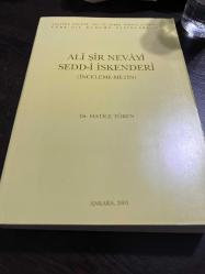 Ali şir nevayi seddi iskenderi- inceleme metin