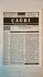 ÇAĞRI KÜLTÜR, SANAT, BİLİM DERGİSİ - TEMMUZ 2000 SAYI: 488 FEYZI HALICI - MONAD BALKAN - SAMI ZUBAIDA - M. HALISTIN KUKUL - FAZIL BAYRAKTAR - ABDULLAH SATOĞLU - HALUK ŞAN DİKMEN - ALI NAILI ERDEM - HALIL SOYUER - AHMET ÖZDEMİR - NEVIN KORUCUOĞLU - MEHMET GÜNER - MURAT ÖZMEN - FAIKA SARP - HIKMET ÖZDEMİR - HALISE ÖZTÜRKMEN - HASAN MERCAN - M. ALI KALKAN - ABDÜLDAKIR GÜLER - CEVDET ASLANGÜL - MUZAFFER UYGUNER - YÜKSEL GEMALMAZ - HASAN UKDEM - HASAN AYDIN - MEHMET GÜNDOĞDU - ERHAN BİLGENOĞLU - NURTEN ÖZCAN - AŞIK SEYFI MERAMI - HADIYE ARSLAN - AŞIK BEHRAM AKTIMUR - ISMETI - AŞIK ŞEREF TAŞLIOVA - IBRAHIM ALTINSÖZ - FARUK ORAY - TURHAN DOYRAN DUYSANA - AŞIKLAR BAYRAMI - ÇAĞRI'YA ABONE OLUNUZ - ŞİİRLE ARKADAŞLIK - SON POSTA'DA İLK ŞİİR - HALI MAĞAZASINDA ŞİİR SOHBETLERİ - AŞIK MEHMET AĞA - KONYA'DA SANAT VE KÜLTÜR - İLK ÂŞIKLAR BAYRAMI 1966 - YARIŞMA DALLARI VE SEÇİCİLER KURULU - SI LE MONDE (ÇEVİRİ ŞİİR) - DÜNYA TEK BİR ŞEHİR OLSAYDI - TURHAN DOYRAN FRANSIZCA  - TAM TAKIM EKSİKSİZ  32 SAYFA