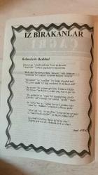 ÇAĞRI KÜLTÜR, SANAT, BİLİM DERGİSİ - MAYIS 2000 SAYI: 486 - AZMI AYTAÇ - MONAD BALKAN - FIKRET SEZGİN - TURHAN DOYRAN - M. HALISTIN KUKUL - HALIL SOYUER - ALI NAILI ERDEM - FAIKA SARP - FAZIL BAYRAKTAR - ILHAN GEÇER - NIHAT AŞAR - EDIT TASNADI - DILEK ÖNDER - C. MUHITTIN KOZANOĞLU - HALÜK ŞAN DİKMEN - ABDÜLKADIR GÜLER - MUZAFFER UYGUNER - HALISE ÖZTÜRKMEN - M. TAHIR SAKMAN - HASAN MERCAN - AYSEL AL - M. HALICI - A. SEFA ODABAŞI - LÜTFİ KILIÇ - M. LÜTFİ HODOĞLU - AHMET AYBERKİN - EBRU BİRKAN - NECMIYE KURU - ABDULLAH SATOĞLU - FUAT ÖNDER - AŞIK ŞEREF TAŞLIOVA - SABRI DIL - AŞIK TEMEL TURABI - YÜCEL IPEK - KAROLY KISFALUDY MUAMMA - YUNUS EMRE ARAMIZDA YAŞIYOR - HALK EDEBİYATI, TÜRKÜLER VE ÂŞIK GELENEĞİ ÜZERİNE - ANADOLU’DA TÜRK-İSLÂM DÜŞÜNCESİNİN ŞİİRLE YÜKSELİŞİ - HALK ŞİİRİNDE DİL, HECE VE DEYİŞ USTALIĞI - ÂŞIKLARIN ATIFLI BULUŞMALARI VE ATIŞMA GELENEĞİ - ÇEVİRİ ŞİİR: “HÜZÜNLÜ AŞK” (KAROLY KISFALUDY, ÇEVİREN: EDIT TASNADI) - KADER, ACI VE DEĞİŞMEYEN DERTL - TAM TAKIM EKSİKSİZ  32 SAYFA