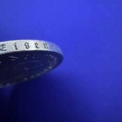 900 Ayar Gümüş  Nazi Almanyası - Üçüncü Reich 5 Reichsmark, 1935 Gamalı Haçsız Kartal Darphane işareti 