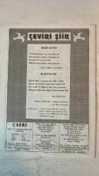 ÇAĞRI KÜLTÜR, SANAT, BİLİM DERGİSİ - OCAK 2004 SAYI : 530 - FIKRET SEZGIN - GULHAN SLEM - TURHAN DOYRAN - MONAD BALKAN - ERHAN TIGLI - ORHAN ŞAIK GÖKYAY - ANNA MASALA - MEHMET K GÜNDOĞDU - AHMET AYBERKIN - M HALISTIN KUKUL - ALI AKÇEKEN - AHMET TUFAN ŞENTÜRK - HALISE ÖZTÜRKMEN - ÖZTÜRK EMİROĞLU - ATA KARATAY - AHMET ÖZDEMIR - ABDÜLKADIR GÜLER - MEHMET BILDIRICI - ISA KAYACAN - AYNUR CAMCI - İBRAHİM KARAÇAYDO - MELAHAT ULVI - HAFIZE ESIN ALAYBEYOĞLU - YILMAZ GÜL - AHMET ŞENER - IBRAHIM GÜLEÇ - MUSA TEKTAŞ - HALIL GÜRKAN - AŞIK MUHLIS DENİZER - BAHAR HALICI - AHMET BAŞAR - M EMREHAN HALICI  ÇAĞRI - ŞAHANE ŞİİR DÜNYASI - KÜLTÜR SANAT FOLKLOR DERGİSİ - BAŞTACIM - TAM TAKIM EKSİKSİZ  32 SAYFA