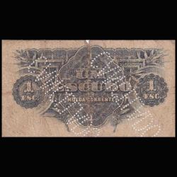 Mozambik 1 escudo 1919 temiz Perfore