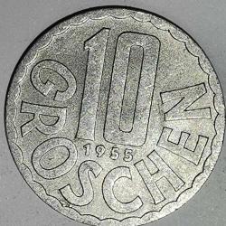AVUSTURYA 1955    10 GROSCHEN