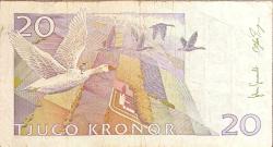 İsveç 20 Kron Orjinal Yabancı Kağıt Para
