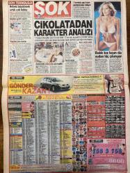 ŞOK GAZETESİ DOĞUM GÜNÜ HEDİYESİ - 9 ŞUBAT 2004 - TAM TAKIM 12 SAYFADIR -Cem Karaca-Muhammet-Erdoğan-Yılmaz Erdoğan-Nurgül Yeşilçay-Ferzan Özpetek-Mehmet Günsur-Saim Gürel-Özlem Gürel-İhsan Aydın-Esra Boğazlıyan-Fatih Terim-Ümit Karan-Berkant-Volkan Ziya Doğan-Fabriçe-Lucescu-Tümer-Orhan Yüce-Cem Ayyıldız-Paris Hilton-Bill Bush-Kamil Odabaşı-PODYUMLARDA ORTADOĞU ATEŞİ-ÇIKLAK SAVAŞ-GENELEVDE PROMOSYON-İtalyanlar ev erkeği olmak için dernekleşti-ÇİKOLATADAN KARAKTER ANALİZİ-MUCİZE BİLİME IŞIK TUTACAK-KARACA’YI KAYBETTİK-Ev erkeği arıyor-Dünyanın en iyisi-Acıdan zevk alıyor-FENER ARTIK BIRAKMAZ-Terim’in gazabı-Kaplan affetmedi-Orkestra şefi gibi-Yüzler gülüyor-NURGÜL’DEN BOMBALAR-Bana sakın seksi demeyin-72’lik dede 22’lik eşinden boşandı-Bara intikam baskını-Umut bebek artık özgür