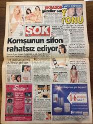 ŞOK GAZETESİ DOĞUM GÜNÜ HEDİYESİ - 16 MAYIS 2004 - TAM TAKIM 12 SAYFADIR -İbrahim Toraman-Yıldıray Baştürk-Murat Hacıoğlu-Van Hooijdonk-Servet Çetin-Demet Akalın-Muammer Baha-Melike Karakaya-Mahsun Kırmızıgül-Özcan Deniz-Sinem Kobal-Özge Özberk-Yaman Adam-Cem Yılmaz-Pınar Altuğ-Tarkan-Demet Şener-Ayşe Hatun Önal-Tuğba Özay-Arto-Ayça Tekindor-Ebru Gündeş-Melike Karakaya-Mustafa Demir-Sennur Birses-Ali Kamer Adır-Fatma Eğitim Parkı-Mahmut Tolu-M. Demir-Sebnem Schaefer-Gökdeniz Karadeniz-Ayşılcan Demirmen-Münir Abi-Filiz C.-Aysu-Eda Ece Toraman da Fener’de sırada Yıldıray var-Öğrenciye futbol kursunu-Sarhoşa Yargıtay kıyağı-First leydiler sınıfta kaldı-Öğretmene ‘Kart’ darbesi-Annenin zaferi-Aşk yüzünden hapse düştü-Komşunun sifonu rahatsız ediyor-Ekvador güzeller sarı-Kaplan’ın yeni rotası Belçika-Yabancı sıkıntısı-Muzzi ısrarı-Cordoba&Giunti gönderiliyor-Yıldıray operasyonu-‘Artık Fenerliyim’-Öğretmene kart oyunu-‘Ben yandım oğlum’-Bayan garsonlar aklandı-Yaşlı adama ‘parmak izi’ tuzağı