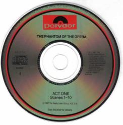 38 yıllık - 1987 BASIM NADİR CD - Andrew Lloyd Webber – The Phantom Of The Opera  - 2 li cd set çift cd