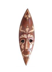 Afşap El Oyma Afrika Mask (50 x 18 cm ebatlarında)