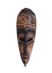 Afşap El Oyma Afrika Mask (27 x 10 cm ebatlarında)
