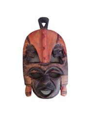 Afşap El Oyma Afrika Mask (18,5 x 12 cm ebatlarında)