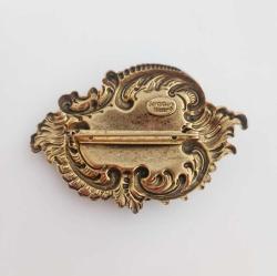 Retro Scripture Wear Kolaj Çalışmalı Cameo Detaylı Broş İğne