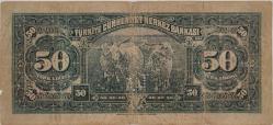 3.EMİSYON 2.TERTİP PAPYONLU İNÖNÜ 50 ELLİ TÜRK LİRASI