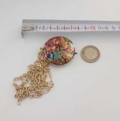 Retro Cloisonne Mineli Çift Taraflı Kolye Ucu ÇİN