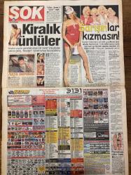 ŞOK GAZETESİ DOĞUM GÜNÜ HEDİYESİ - 4 EKİM 2004 - TAM TAKIM 12 SAYFADIR -Rüştü Reçber-Volkan Demirel-Cem Uzan-Deniz Baykal-Zeynep Özal-Asım Ekren-Serhat Akın-Fatma Şahin-Sümer Tilmaç-Veli Bilgiç-Ünsal Sunat-Hülya Avşar-Fikret Hakan-Hızır Durmuş-Hüsnü Kaya-Şennur Birsel-Erden Ergüden-Orhan Cabaş-Ayşe Korkmaz-Sabancı Ekrem-Yıldıray Baştürk-Hamit Altıntop-Hakan Şükür-Mustafa Erdem-Alex de Souza-Hooijdonk-Nobre-Vezirioğlu-Aydın İlerleyen-Best Model Fatma-Aslı Emel Arzu Fitre ve zekâtı memura verin-Ankara’da G-String kazası-Cem “Evet” dedi-Türk şoförlere özel koruma-Kiralık ünlüler-Sarışınlar kızmasın-Bir başarı öyküsü-Volkan patladı Rüştü çatladı-Han’cılar: 15 yolcular: 0-Şambabası çıktı-Fenerli Serhat’ı uslandıran güzel-Güzellik fuarına akın ettiler-Sümer Tilmaç’ın kopyası-Oyunculuğa dönüyor-Şaşkın intikamcı-Kefil cinayeti-Eşini satırla kesti-Rüşvete suçüstü-Kızının gözü önünde öldü-Beni bırakma amca-Dünyanın en ünlü dergilerine kapak olan Veronica çok özel pozlarıyla yarın SOK’ta Kara Duv