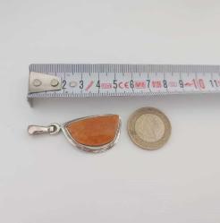Vintage 925 Gümüş ve Hakiki Baltık Kehribar Kolye Ucu Özel Yapım 2