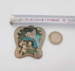 Antika Cloisonne Mineli Kolye ucu Şans Tılsımı Çin