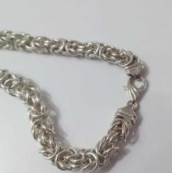 Vintage 925 Gümüş  Zincir Kolye İtalya