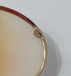 Vintage 14 Ayar Altın Hakiki Shell Cameo Bayan Portre  Kolye Ucu Broş  İtalya