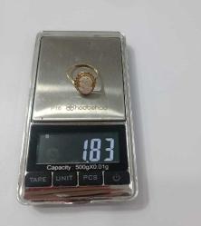 Vintage 14 Ayar Altın Hakiki Shell Cameo Bayan Portre  Yüzük İtalya Ölçü 7