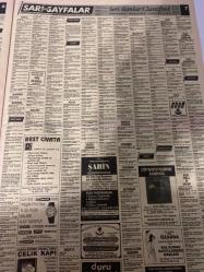 SABAH İSTANBUL GAZETESİ Sarı sayfalar seri ilan  SABAH İSTANBUL DOĞUM GÜNÜ GAZETESİ -23 HAZİRAN 1992 - BMC-Erenköy tekstil-Ege giyim-uteksport-Pelin konfeksiyon-Mercan San-TL kaş-tofaş-ziya otomotiv-Çelebi ticaret-ruşen ticaret-uzunlar Mercedes-akhan-emlakkent-Bağkent-Sauder-Ayhanlar Yol-Şahin bilgisayar kursları-Özarda yaz kursu-best cıvata-amaç yaz okulu-Uludağ-Maçka Sürücü kursu-kuşdili Sürücü kursu