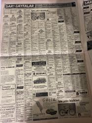 SABAH İSTANBUL Sarı sayfalar seri ilan  GAZETESİ SABAH İSTANBUL DOĞUM GÜNÜ GAZETESİ - 7 HAZİRAN 1992 - Suzuki-Ortaköy otomotiv-ender çikolata şekerleme fabrikası-Karamürsel-Modimod-eray halı-süper Çelik-Yogi-TL teknik-çapa Sürücü kursu-ender