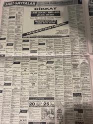 SABAH İSTANBUL sarı sayfalar seri ilan GAZETESİ SABAH İSTANBUL DOĞUM GÜNÜ GAZETESİ - 22 TEMMUZ 1992 - Gürdal-banko teks Sanayi ticaret limited Şirketi-MODEF tekstil-Urban-otel Palais-Mazda-huyundaı karoto-Motorola-Pekin iletişim hizmetleri-simge-erpaş.Ş.-Ercan otomotiv-brother-Derko-adayla-insan-Ahsapsan-bayvadağoğlu-karadağ-Star duş-Sümer madencilik-Tutkunlar Çelikkapı-Nutrasweet-Özkartal Sürücü kursu-yıltaş ısı tesisat pazarlama-mikro jaluzi merkezi-taşar sürücü kursu-duru sürücü kursu