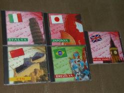 ÇİN // İTALYA // BREZİLYA // JAPONYA // İNGİLTERE ÜLKELER MÜZİK CD SETİ 5 CD BİRDEN  DÖNEM BASKISI MÜZİK CD SİDİR.