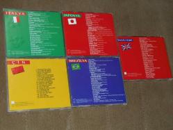 ÇİN // İTALYA // BREZİLYA // JAPONYA // İNGİLTERE ÜLKELER MÜZİK CD SETİ 5 CD BİRDEN  DÖNEM BASKISI MÜZİK CD SİDİR.