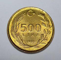 1991 MADENİ 500 LİRA ÇİL