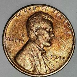 AMERİKA  1944 D    1  CENT  ÇİL
