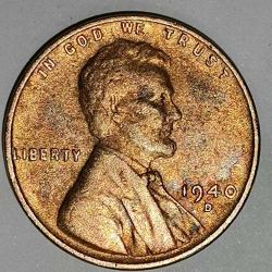 AMERİKA  1940 D     1  CENT  ÇİL