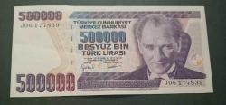 7 Emisyon J 06 Seri 500 Bin Lira Çil