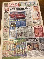 ŞOK GAZETESİ DOĞUM GÜNÜ HEDİYESİ - 5 HAZİRAN 2005 - TAM TAKIM 12 SAYFADIR -Hakan Şükür-Rüştü Reçber-Ersun Yanal-Nihat Kahveci-Tayfun Cora-Gülşen Bubikoğlu-Gülgün Feyman-Pamela Anderson-Brad Pitt-Tuğba Ekinci-Serkan Bayar-Murat İnanç-Gülşah Saraçoğlu-Asuman Dabak-Hülya Avşar-Fatih Ürek-Ragıp Savaş-Atilla Arcan-Naz Elmas-Altan Gördüm-Yeliz Yeşilmen-Ayşegül Aldinç-Burcu Kara-Tamer Karadağlı-Berrak Tüzünataç-Mesut Yılmaz-Tayfun Talipoğlu-Gülben Ergen-Ata Demirer-Mehmet Ali Erbil-Çetin Altan-Zeki Müren Memur söz verdi-Bayan turiste kapkaççı işkencesi-Devlet tezgaha geldi-Harley Turan dünya turunda-Kırmızı serinlik-Almanya çok uzak-Fatih Konya’ya Güreş Ağası olarak çağrıldı-Gökhan gönlünü kaptırdı-Pes doğrusu-Ferrari’ye özel torpil-Annem lezbiyen olmamı istedi-Çita bekçisi kangal-Sigara molasına maaş kesintisi-Ahmet neden kovuldu-Hüzün gecesi-Dünya bizi izledi-En sağlıklısı geniş kalçalar-Laf olsun işte-Çok yazık oldu-Her film izlenmez-Spider Man’e özenince-Bir yağmurluk canı varmış-Freni pa