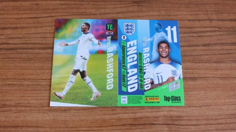 2024 Panini Top Class Marcus Rashford England Base Kart No: 107