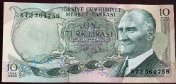 Türkiye Cumhuriyeti   6. Emisyon 2. Tertip 10 Lira K72 365758 Çil