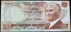 Türkiye Cumhuriyeti  6. Emisyon 3. Tertip 10 Lira H36 691760 Çil
