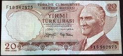 Türkiye Cumhuriyeti  6. Emisyon 3. Tertip 10 Lira F15 562875 Çil
