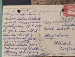 KRT59---1955 CENEVRE'DEN BÜYÜKADAYA GELMİŞ KARTPOSTAL