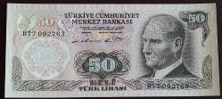Türkiye Cumhuriyeti  6. Emisyon 1. Tertip 10 Lira H77 092763 Çil