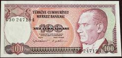 Türkiye Cumhuriyeti  7. Emisyon 2. Tertip 100 Lira C30 247194 Çil