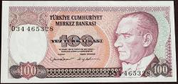 Türkiye Cumhuriyeti  7. Emisyon 2. Tertip 100 Lira D34 465328 Çil
