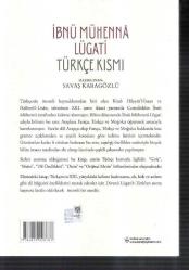İbnü Mühenna Lügati Türkçe Kısmı