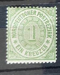 Kuzey Almanya Konfederasyonu 1869 damgasız şarniyerli EKSPERTIZLI