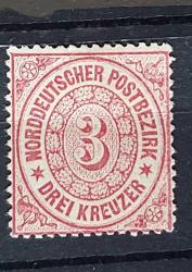 Kuzey Almanya Konfederasyonu 1869 damgasız şarniyerli EKSPERTIZLI